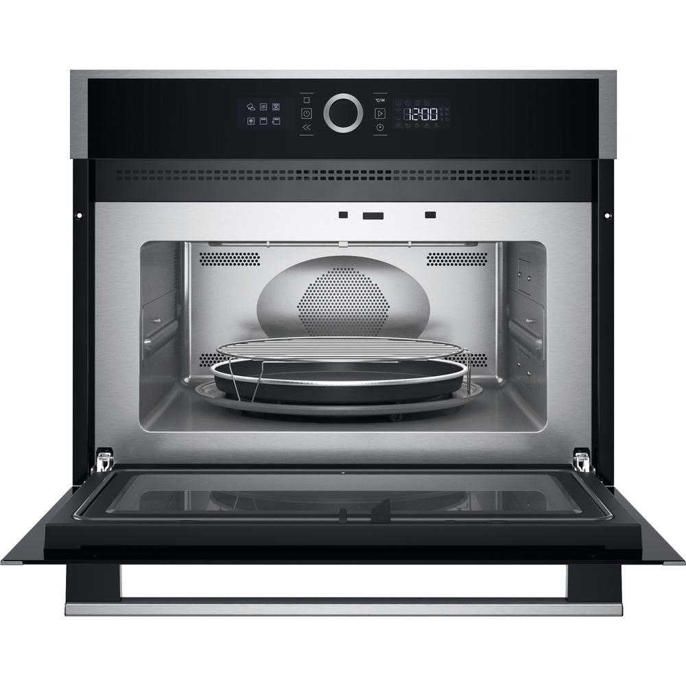 Hotpoint HMW47HMXUK Built-in Microwave with Grill, 40L, 900W Microwave / 1600W Grill, Dynamic Crisp, Stainless Steel, 455mm