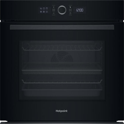 Hotpoint Class 4 HOI4S8PM0BUK Built-In Electric Single Oven – 73L Multifunction 8, Dual Clean Pyrolytic & Hydro, A+ Rated, Black