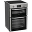 Hotpoint HDE6IDC2X 60cm Electric Double Cooker with Induction Hob – 75L Multiflow Oven, Catalytic Cleaning, A Rated, Stainless Steel