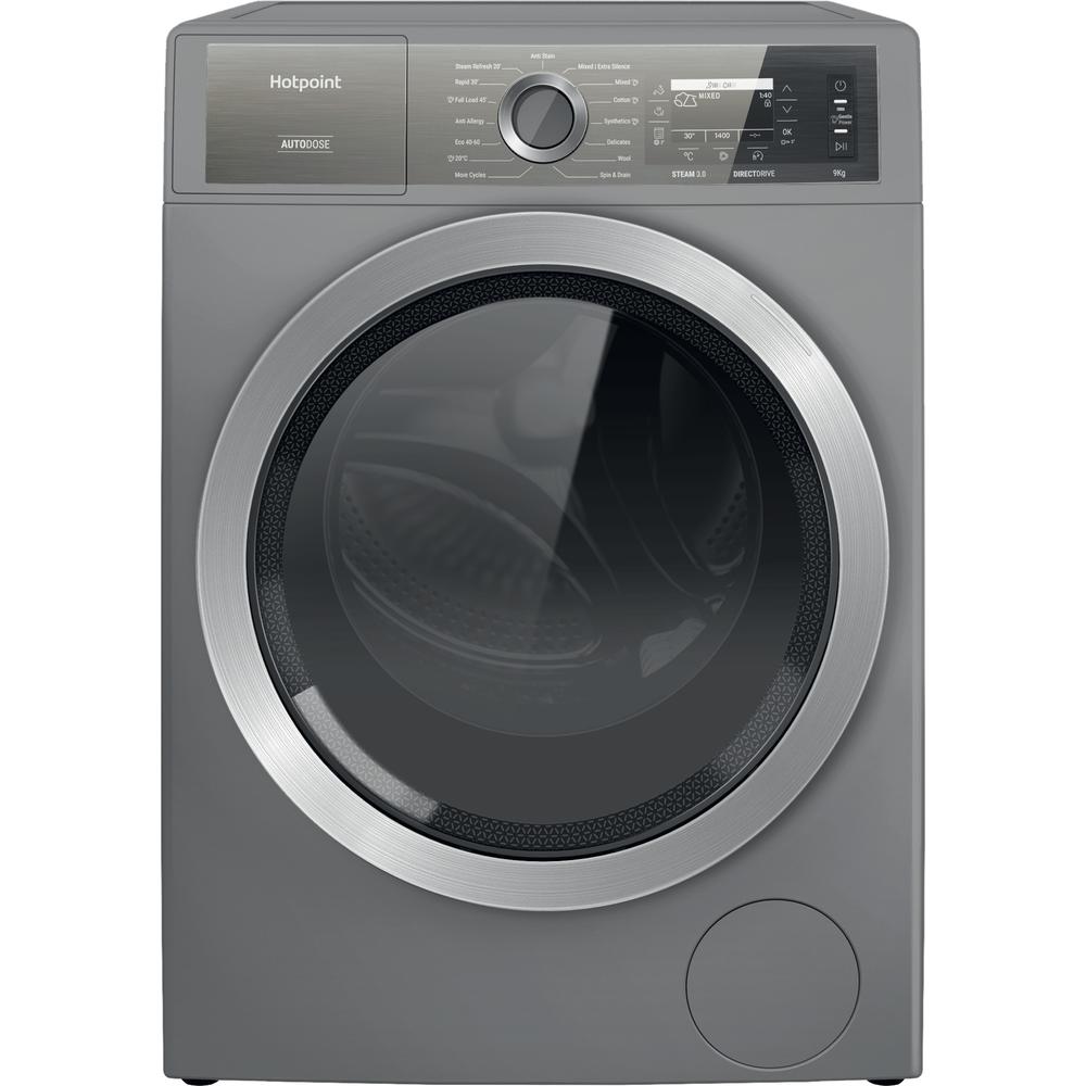Hotpoint GentlePower 9kg Silver Washing Machine – A-30% Energy Efficient (H899ADSGPOWERUK)