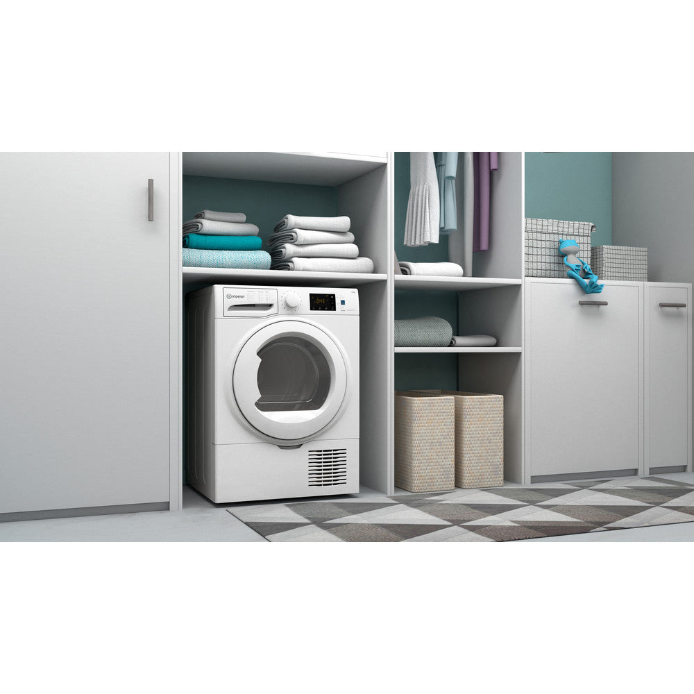 Indesit 8KG Condenser tumble dryer - White- I3D81WUK