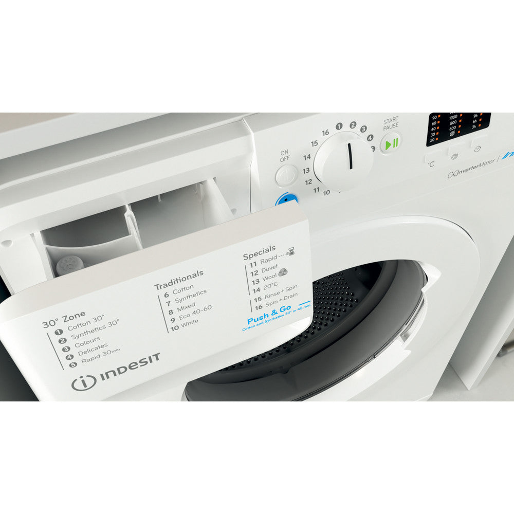 Indesit Innex BWA81485XWUKN 8kg Washing Machine with 1400 rpm - White - B Rated