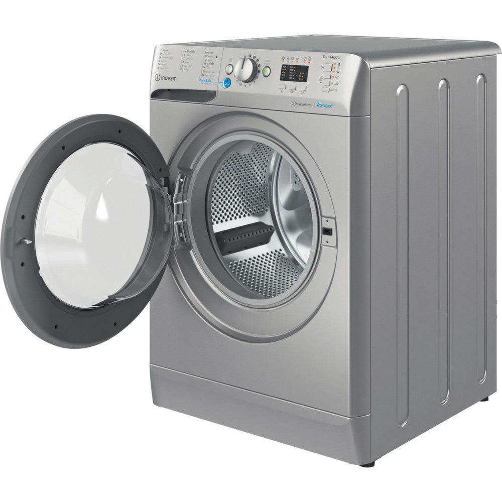 Indesit BWA81485XSUKN 8kg Washing Machine with 1400 rpm - Silver - B Rated