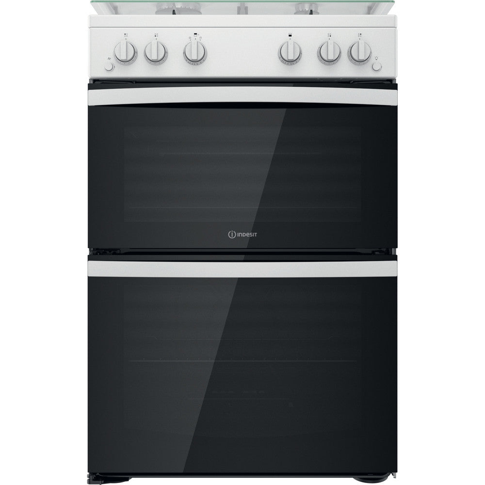 Indesit  60cm Double Oven Gas Cooker - White - ID67G0MCW/UK