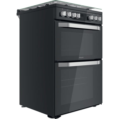 Hotpoint 60cm Dual Fuel Cooker - Black - A/A Rated - HDM67G9C2CB/UK