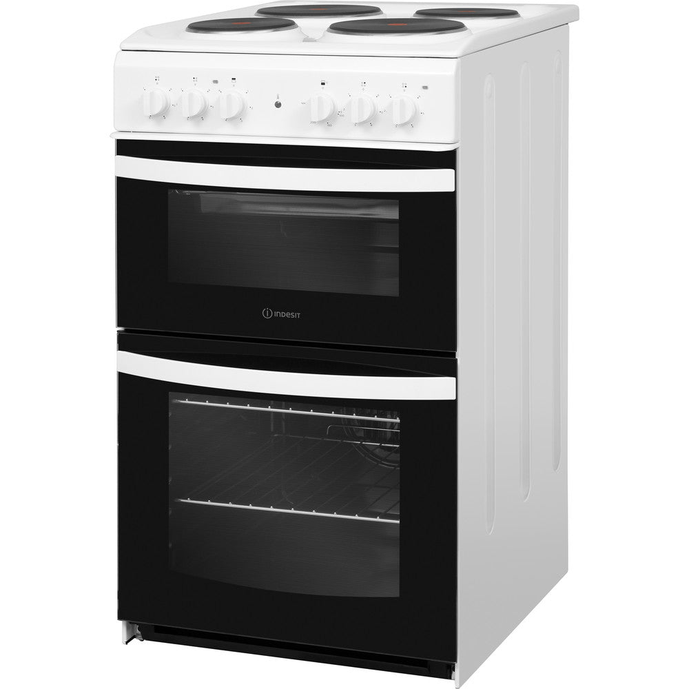 INDESIT 50 cm Electric Solid Plate Cooker – White -ID5E92KMW