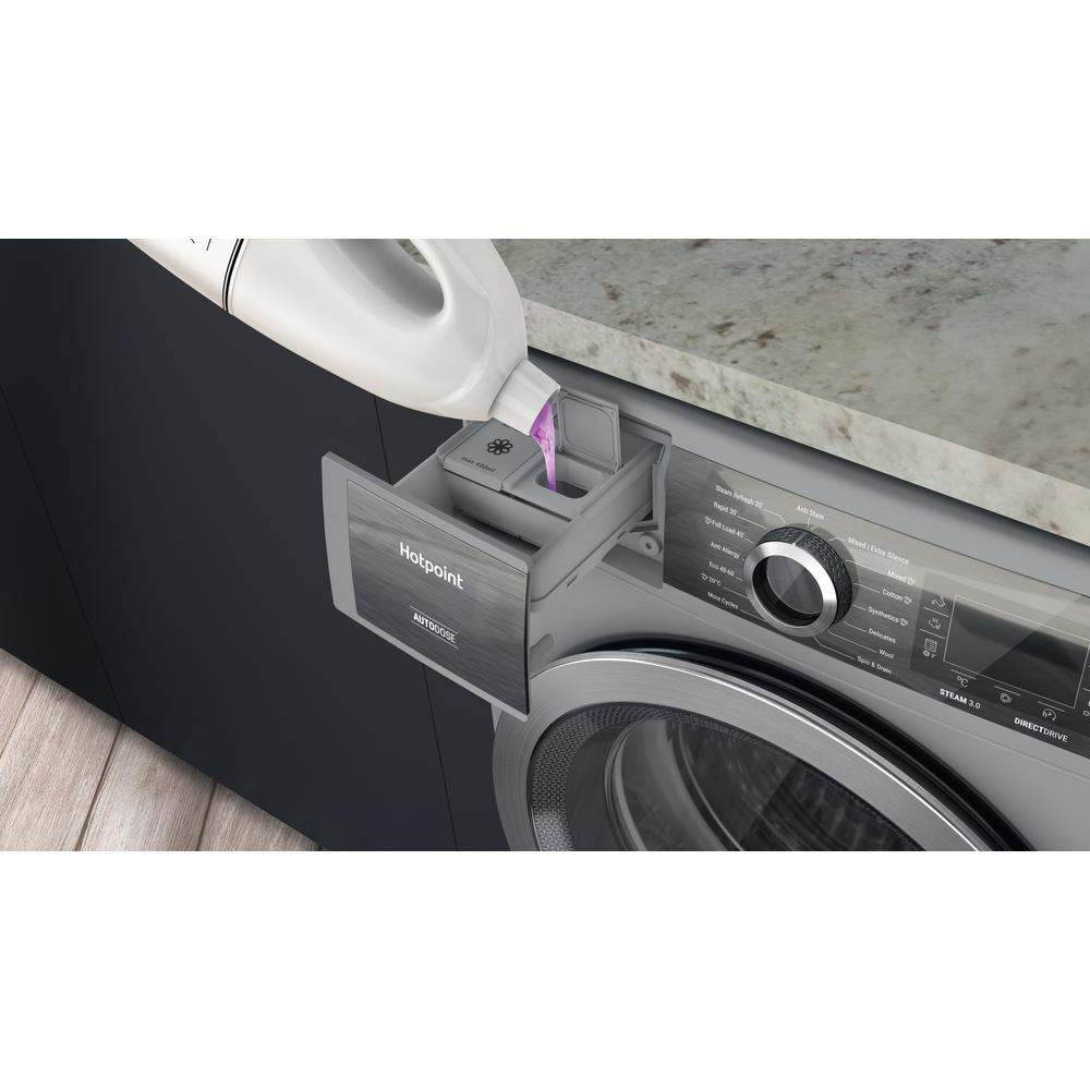 Hotpoint GentlePower 9kg Silver Washing Machine – A-30% Energy Efficient (H899ADSGPOWERUK)