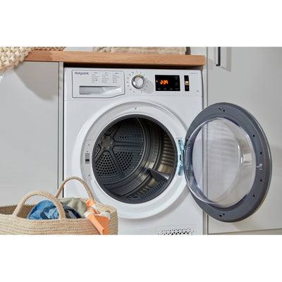 Hotpoint 8Kg Heat Pump Tumble Dryer - White- NTM1182XB