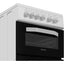 Hotpoint HTE5VCW 50 cm Electric Twin Cooker – 63 L Fan Oven, Ceramic Hob, Separate Grill, Catalytic Cleaning, A-Rated, White