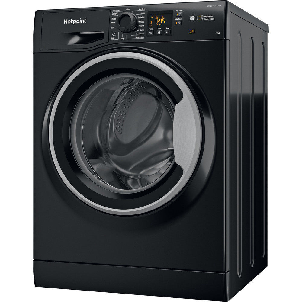 Hotpoint NSWM965CBSUKN 9kg Washing Machine with 1600 rpm - Black - B Rated