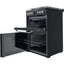Hotpoint 60cm Dual Fuel Cooker - Black - A/A Rated - HDM67G9C2CB/UK
