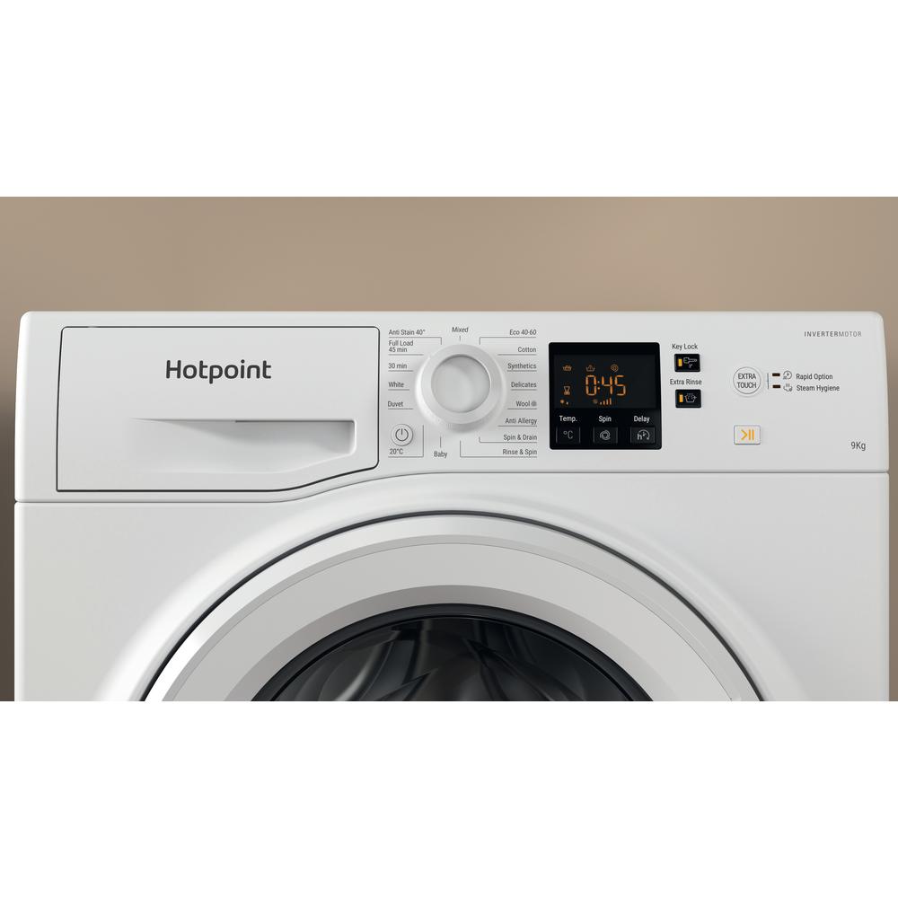 HOTPOINT NSWF946WUK – 9 kg / 1400 rpm Anti-Stain Freestanding Washing Machine (White, Energy Class A)