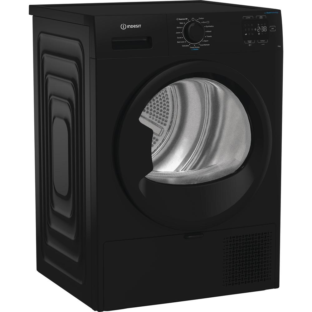 Hotpoint 9kg Heat Pump Tumble Dryer – Black, 60cm, Steam Technology (CYD92DBBUK)