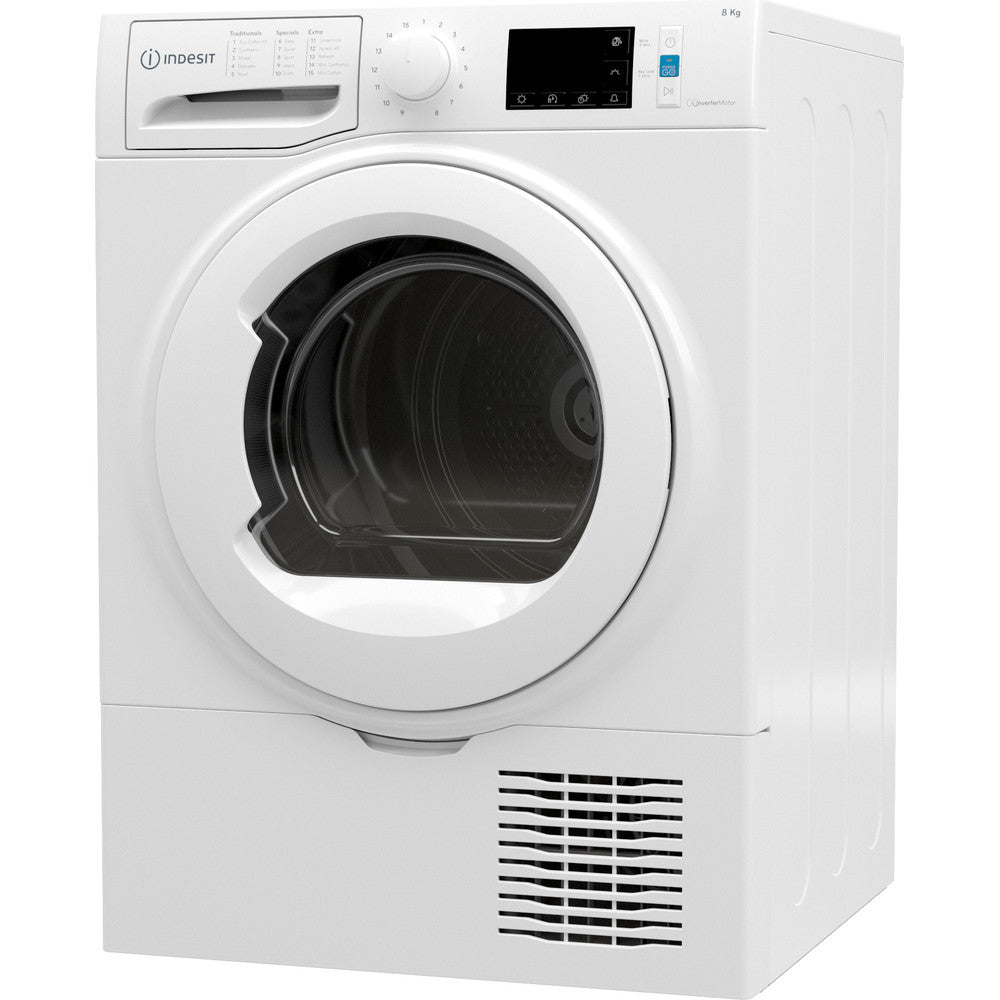 Indesit 8KG Condenser tumble dryer - White- I3D81WUK