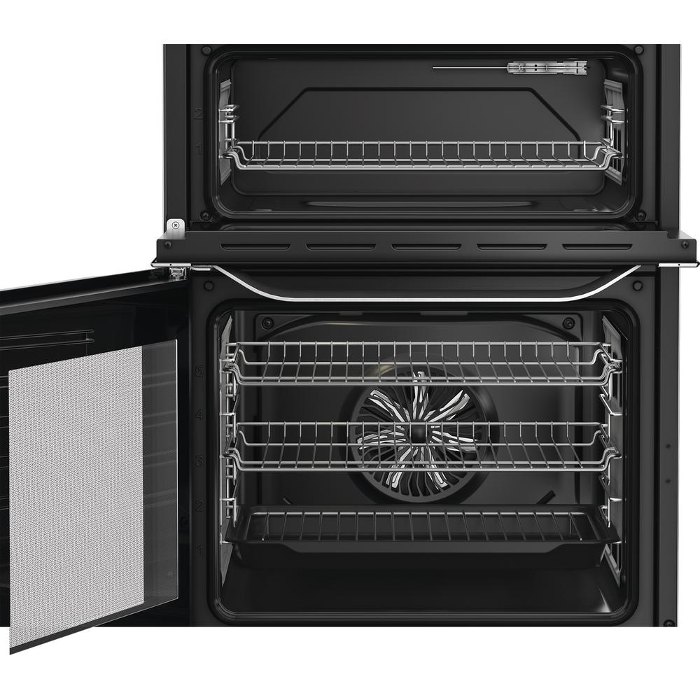 Hotpoint HDE6IDC2X 60cm Electric Double Cooker with Induction Hob – 75L Multiflow Oven, Catalytic Cleaning, A Rated, Stainless Steel