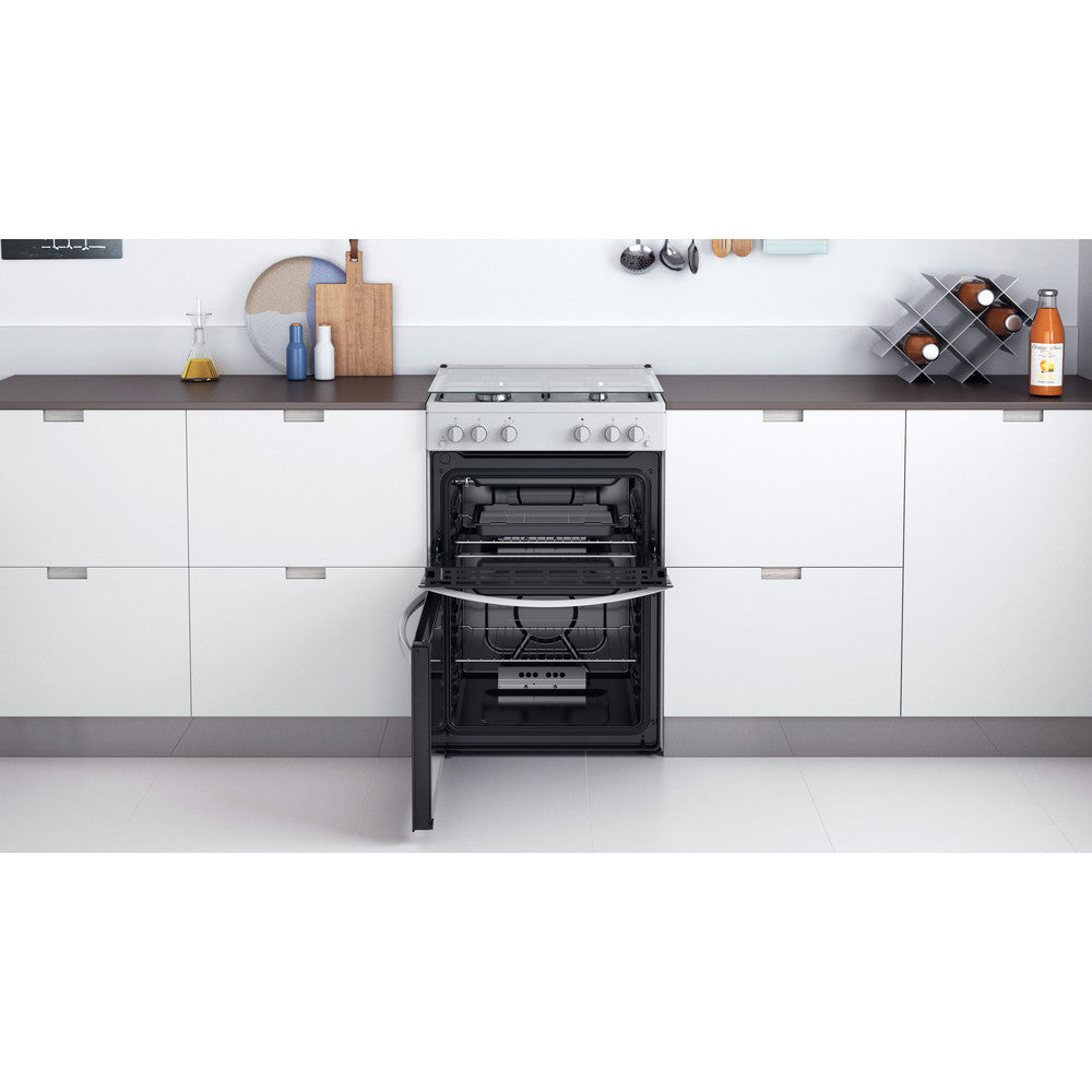 Indesit  60cm Double Oven Gas Cooker - White - ID67G0MCW/UK