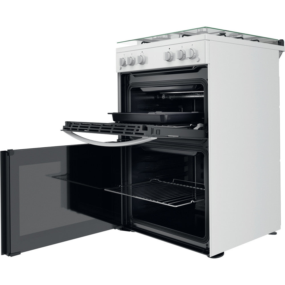 Indesit  60cm Double Oven Gas Cooker - White - ID67G0MCW/UK