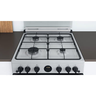 INDESIT  60 cm Gas Cooker - Inox- ID67G0MCX/UK