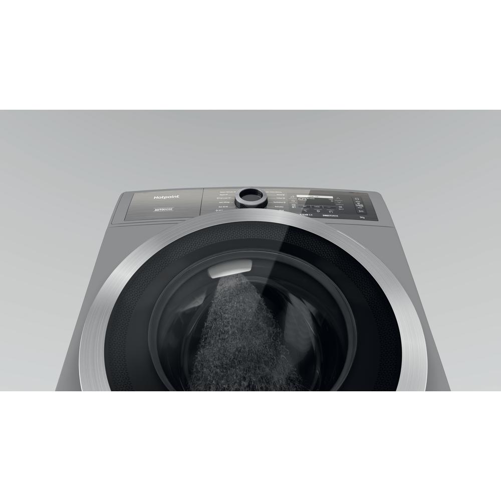 Hotpoint GentlePower 9kg Silver Washing Machine – A-30% Energy Efficient (H899ADSGPOWERUK)