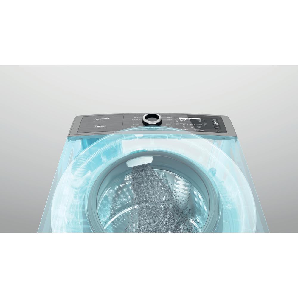 Hotpoint GentlePower 9kg Silver Washing Machine – A-30% Energy Efficient (H899ADSGPOWERUK)