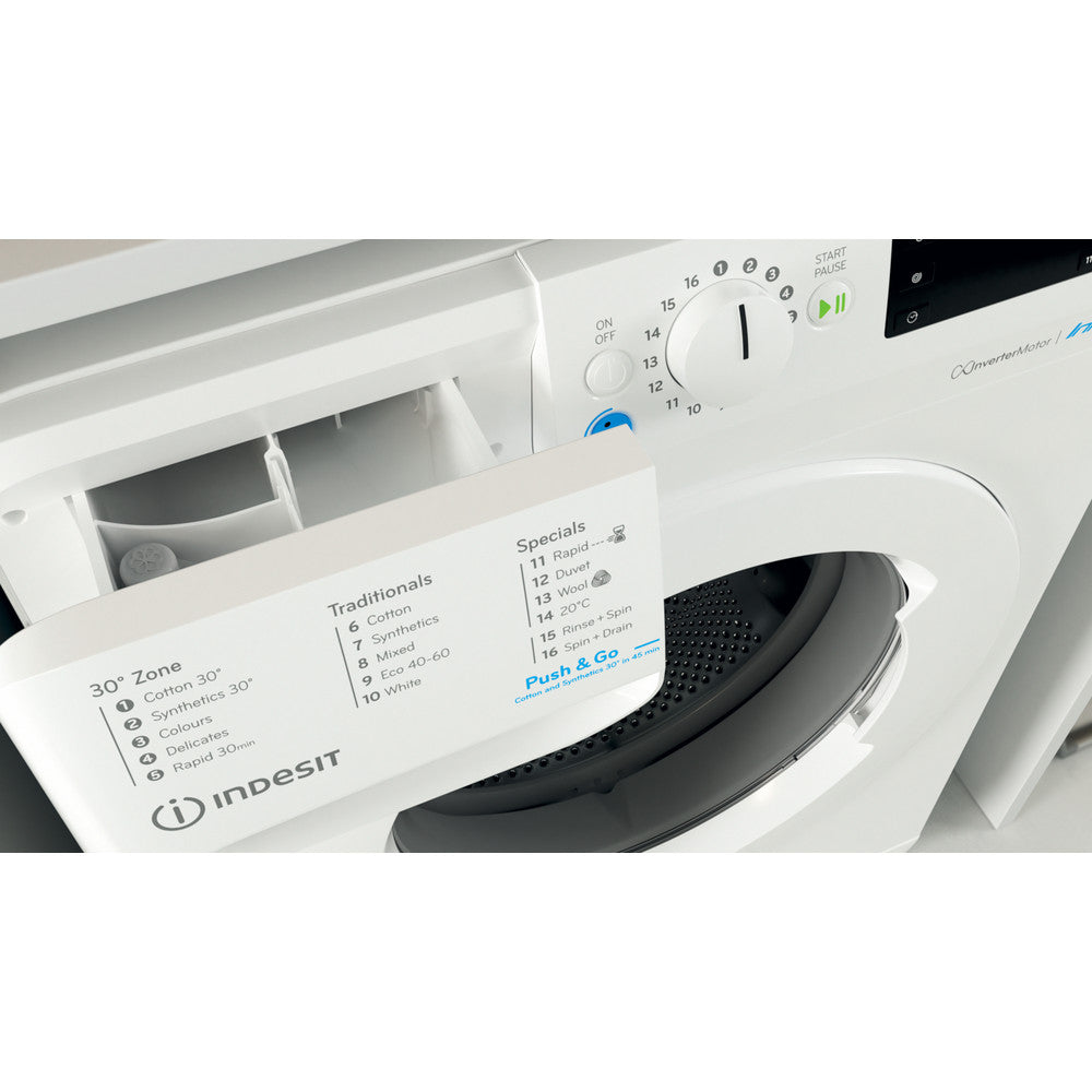 Indesit BWE91496XWUKN 9kg Washing Machine with 1400 rpm - White - A Rated