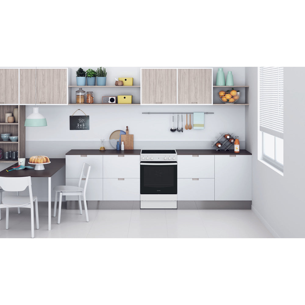 Indesit Electric Cooker with Ceramic Hob - White - A Rated - IS67V5KHW/UK