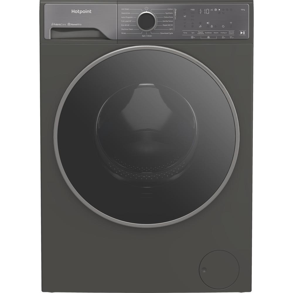 Hotpoint Fabric Care Pro 10kg 1400 Spin Washing Machine, AutoDose, WiFi Connected, Manhattan Grey, A-50% Rated – HP105GACARE