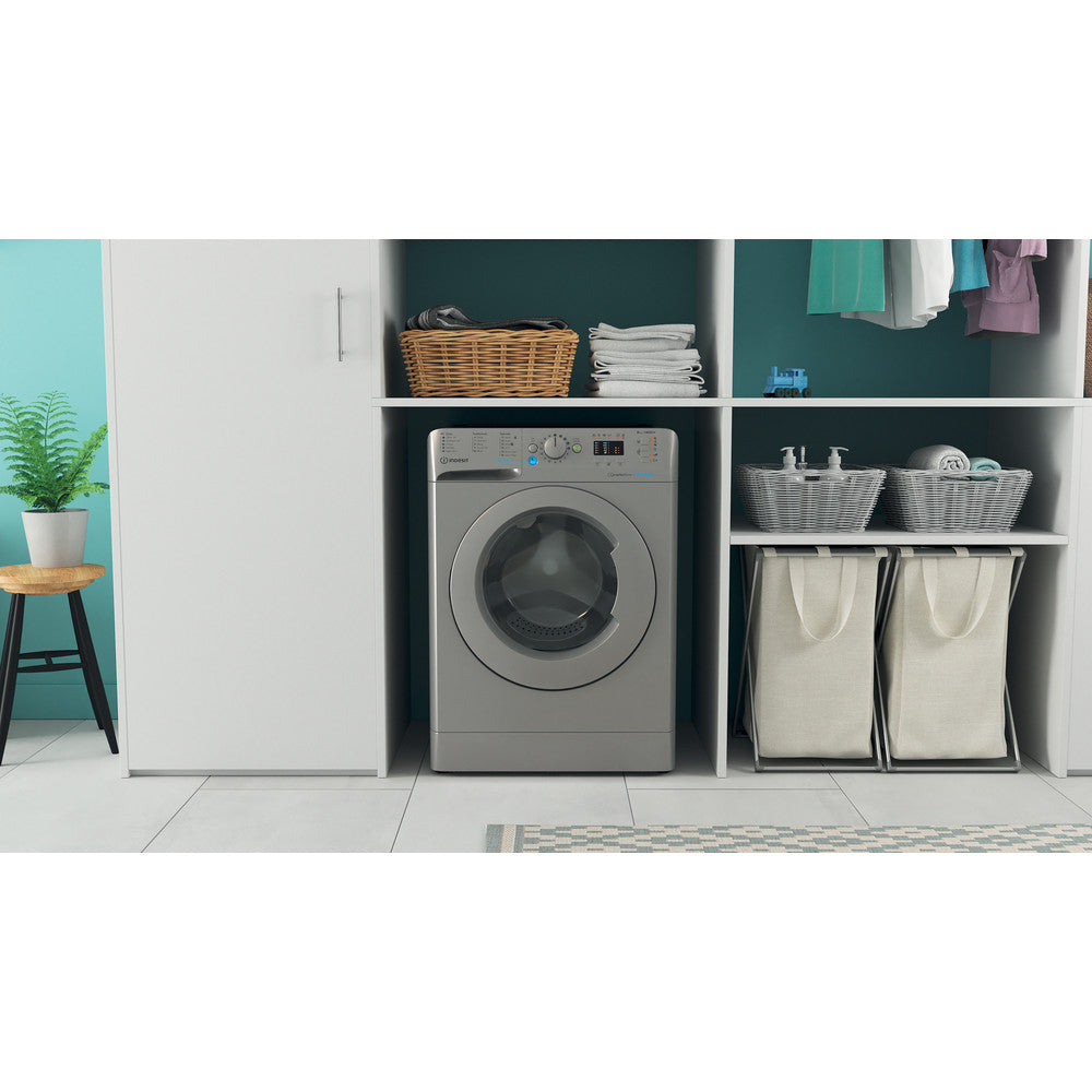 Indesit BWA81485XSUKN 8kg Washing Machine with 1400 rpm - Silver - B Rated