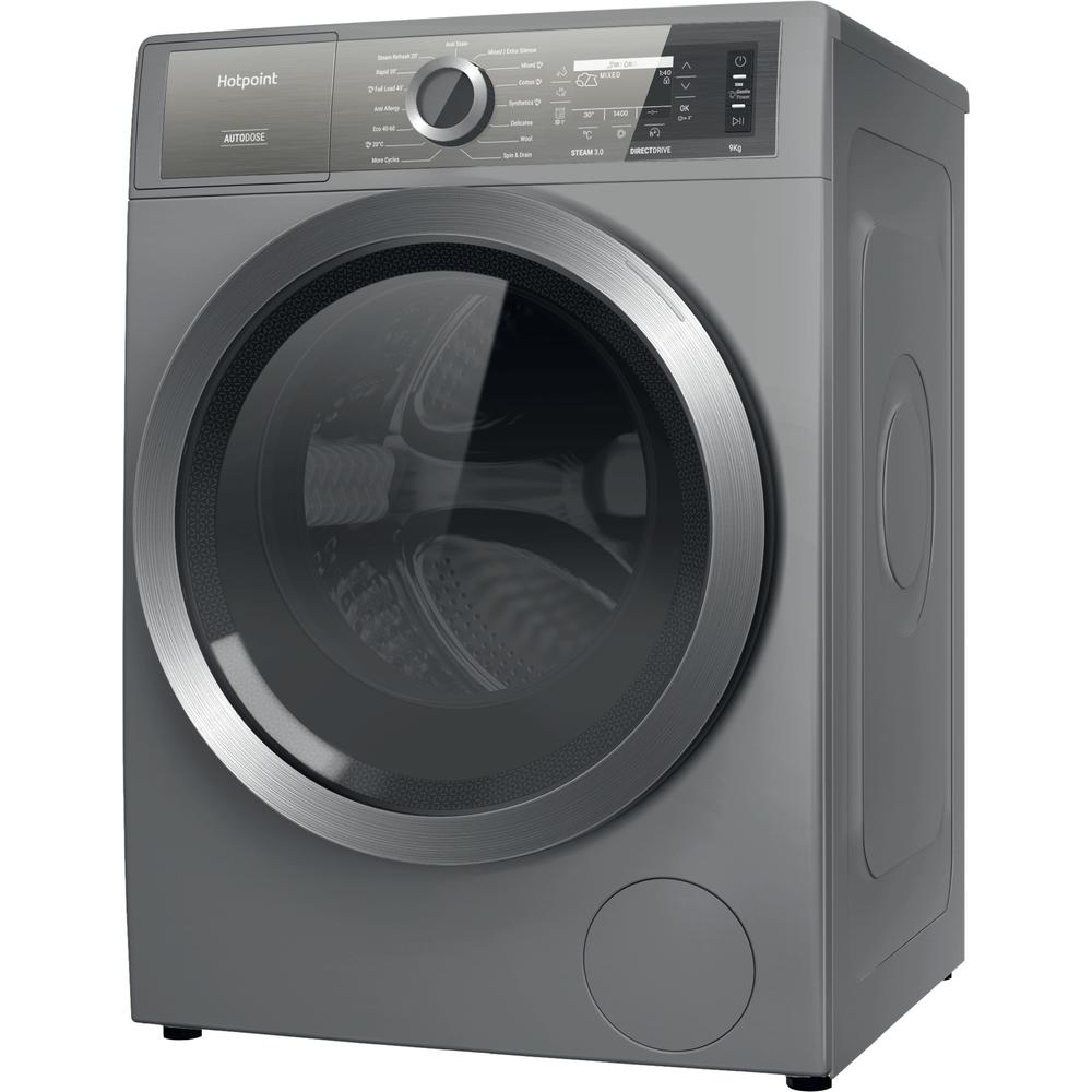 Hotpoint GentlePower 9kg Silver Washing Machine – A-30% Energy Efficient (H899ADSGPOWERUK)