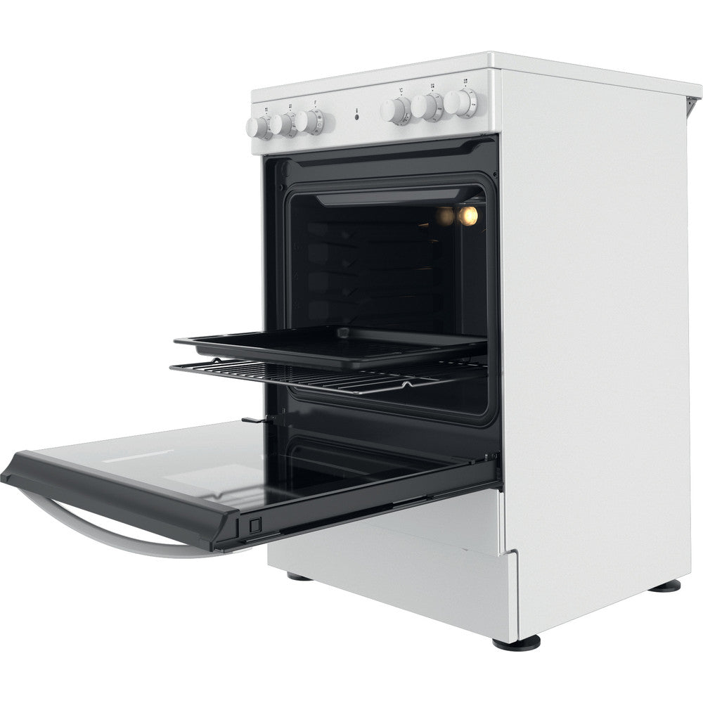 Indesit Electric Cooker with Ceramic Hob - White - A Rated - IS67V5KHW/UK