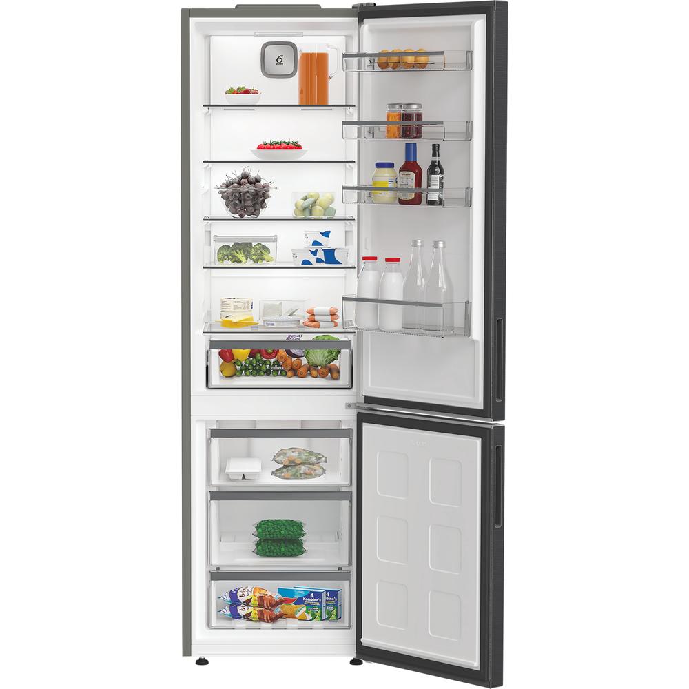 Whirlpool WHK26403XBR6UK 355 L Dual No Frost 70/30 Fridge Freezer – Dark Inox | 59.5 cm Freestanding with FreshLock & Inverter Compressor