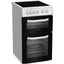 Hotpoint HTE5VCW 50 cm Electric Twin Cooker – 63 L Fan Oven, Ceramic Hob, Separate Grill, Catalytic Cleaning, A-Rated, White