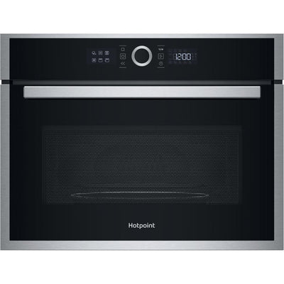 Hotpoint HMW47HMXUK Built-in Microwave with Grill, 40L, 900W Microwave / 1600W Grill, Dynamic Crisp, Stainless Steel, 455mm