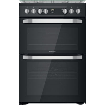 Hotpoint 60cm Dual Fuel Cooker - Black - A/A Rated - HDM67G9C2CB/UK