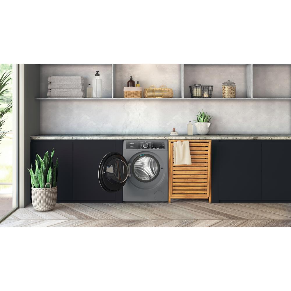 Hotpoint GentlePower 9kg Silver Washing Machine – A-30% Energy Efficient (H899ADSGPOWERUK)