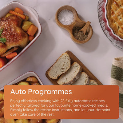 Hotpoint Class 2 HO278PXUK Built-In Electric Single Oven – 71L Multifunction 8, Dual Clean Pyrolytic & Hydro, A++ Rated, Black