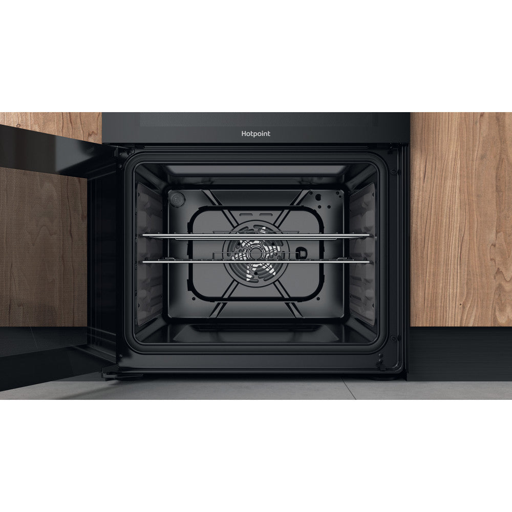 Hotpoint 60cm Dual Fuel Cooker - Black - A/A Rated - HDM67G9C2CB/UK