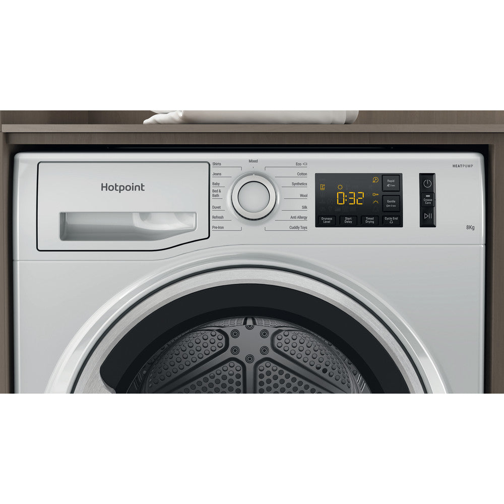 Hotpoint 8Kg Heat Pump Tumble Dryer - Sliver - NTM1182SSK