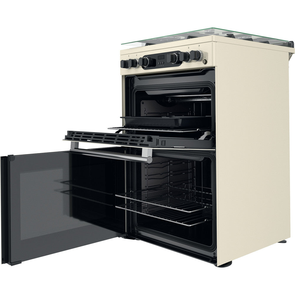 Hotpoint 60cm Dual Fuel Cooker - Jasmine - A/A Rated - CD67G0C2CJ