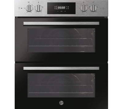 Hoover H-OVEN 300 HO7DC3B308IN 60cm Built-Under Electric Double Oven – 77L – Stainless Steel & Black – A Rated