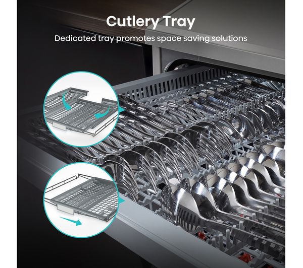 Hisense Full-Size WiFi-Enabled Freestanding Dishwasher – HS673C60XUK, 16 Place Settings, Stainless Steel