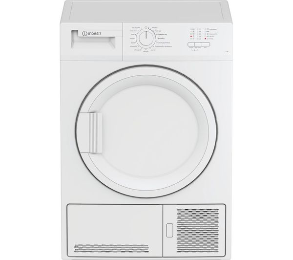 Indesit CYDC82WWGLUK 8kg Condenser Tumble Dryer – Sensor Dry, 15 Cycles, White – Energy-Efficient Large Capacity Dryer