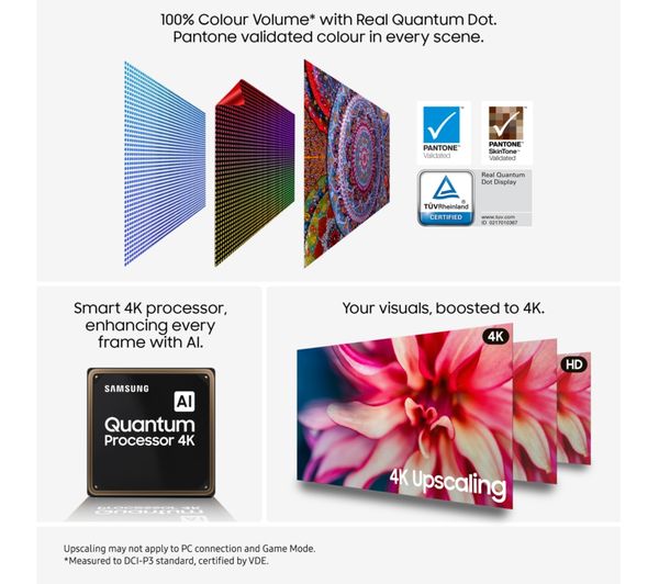 Samsung 85″ QLED Q7F 4K Vision AI Smart TV (2025) – Q4 AI Processor, Real Quantum Dot, Tizen OS