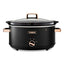Tower Cavaletto T16043BLK 6.5L Slow Cooker with 3 Heat Settings– Black & Rose Gold