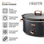 Tower Cavaletto T16043BLK 6.5L Slow Cooker with 3 Heat Settings– Black & Rose Gold
