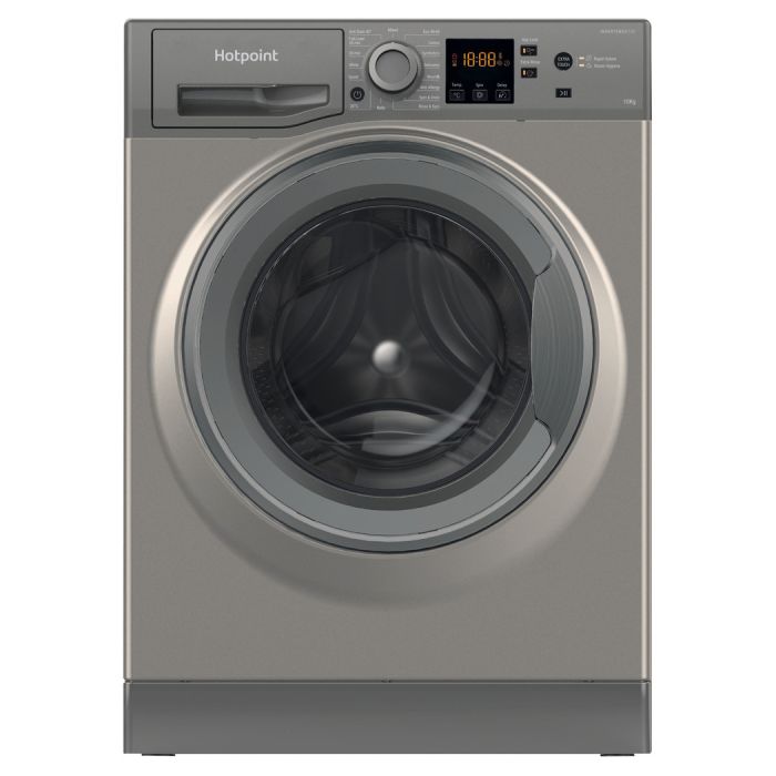 Hotpoint NSWM1046GGUK – 10 kg Anti‑Stain Washing Machine, 1400 rpm, Graphite, A‑Rated