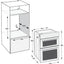 Indesit DII10DIX Built‑In Electric Double Oven – 69 L + 36 L, Twin Grill & Fan Cooking, Stainless Steel