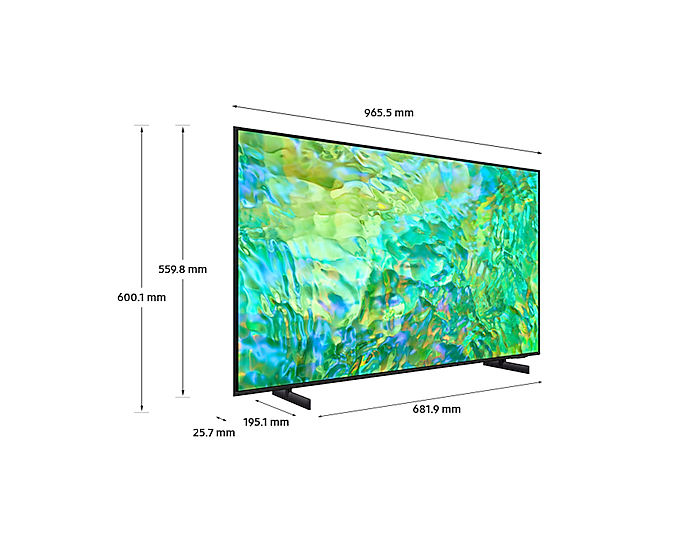 Samsung 43” Crystal UHD 4K HDR Smart TV  UE43CU8000