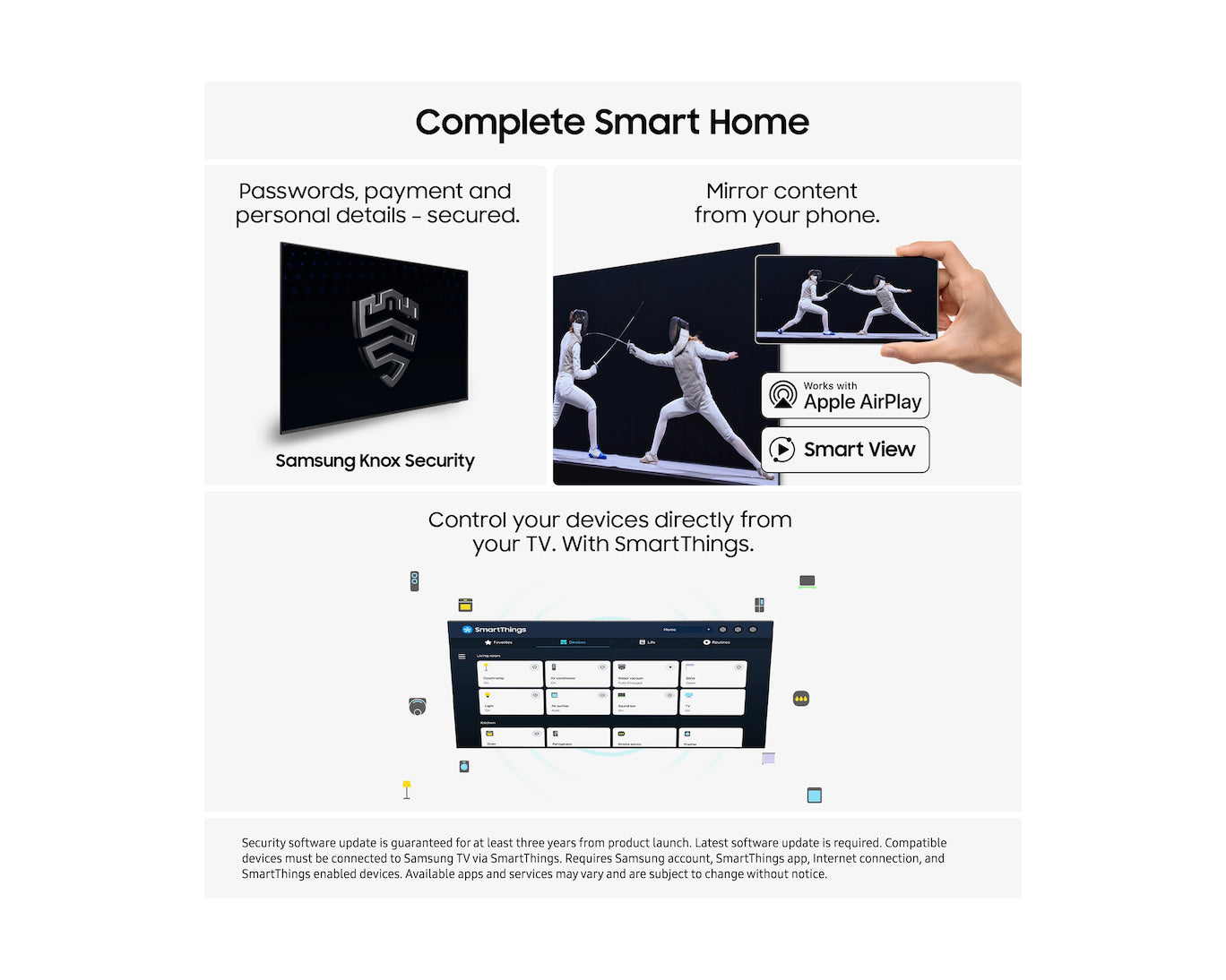 Samsung 43″ Crystal UHD U8020F 4K Smart TV (2025) – Crystal Processor 4K, Tizen Smart TV