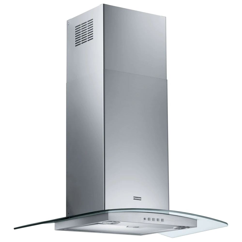 FRANKE T-GLASS RAY 60CM CURVED CHIMNEY COOKER HOOD FGC 625 XS NP - STAINLESS STEEL/GLASS